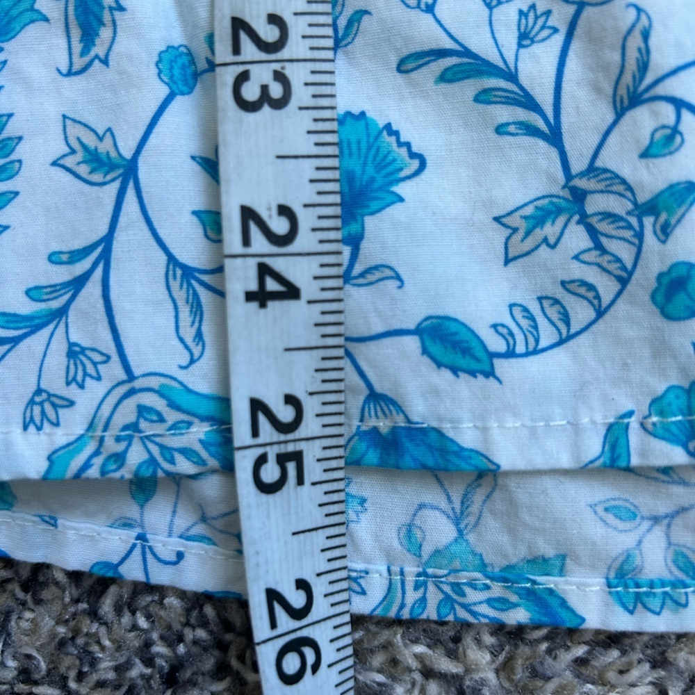 Draper James NWOT 100% Cotton Blue Floral Blouse size XL - Picture 7 of 10
